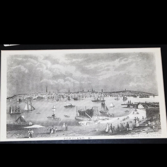 Charles magnus portland, ME harbor engraving - Picture 4 of 4